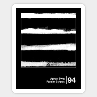 Aphex Twin - Parallel Stripes / Minimalist Style Graphic Design Sticker